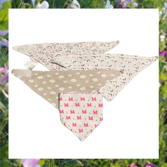 Infant / Baby Terry Cloth Bandana Bibs Set - Picture 1 of 5